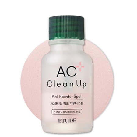 ETUDE HOUSE AC Clean Up Pink Powder Spot 15 ml แป้งน้ำแต้มสิวสูตรใหม่ มีสารบำรุงเข้มข้น ใช้แต้มบนสิว ช่วยลดการอักเสบ ลดปัญหาการอักเสบแดงของสิวได้อย่างรวดเร็ว ไม่ทิ้งรอยดำ  คงความชุมชื้น ช่วยกระชับรูขุมขน ลดรอยแผลอันมีสาเหตุมาจากสิว หลุมสิวหรือแผลอักเสบจะยุบลงอย่างเห็นได้ชัด ไม่มีสารที่ก่อให้เกิดอาการแพ้หรือระคายเคือง